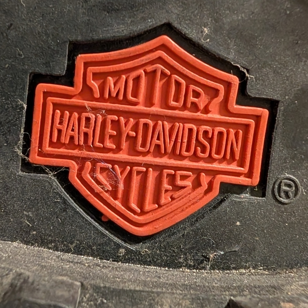 Authentic Harley-Davidson® Black Leather (thick) Lace-Up/With Strap & Buckle - Picture 12 of 13